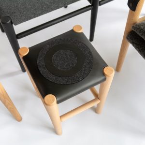 Tabouret S4 cuir feutre